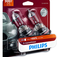 Philips 9007 X-tremeVision Upgrade Headlight Bulb with up to 100% More Vision, 2 Pack