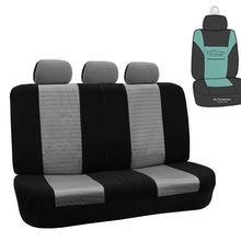 FH Group FB060102 Trendy Elegance Pair Set Bucket Car Seat Covers, (Airbag Compatible) w. Gift, Blue/Black Color-Fit Most Car, Truck, SUV, or Van