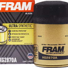 FRAM Ultra Synthetic Automotive Replacement Oil Filter, Designed for Synthetic Oil Changes Lasting up to 20k Miles, XG2870A with SureGrip (Pack of 1)
