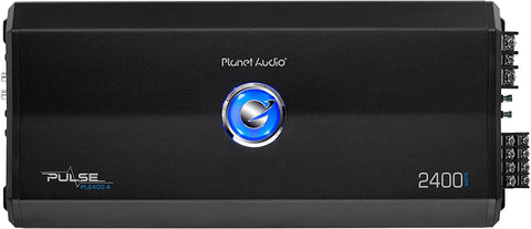 Planet Audio PL2400.4 4 Channel Car Amplifier - 2400 Watts, Full Range, Class A/B, 2/8 Ohm Stable, Mosfet Power Supply, Bridgeable