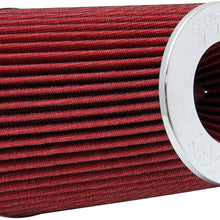 K&N Universal Clamp-On Air Filter: High Performance, Premium, Washable, Replacement Filter: Flange Diameter: 4 In, Filter Height: 9.5 In, Flange Length: 1.125 In, Shape: Round Tapered, RG-1002RD
