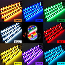LivTee 12V Car LED Strip Light，4pcs 48 LED Multicolor Music Car Interior Lights Under Dash Lighting Waterproof Kit with Sound Active Function and Wireless Remote Control, Car Charger Included