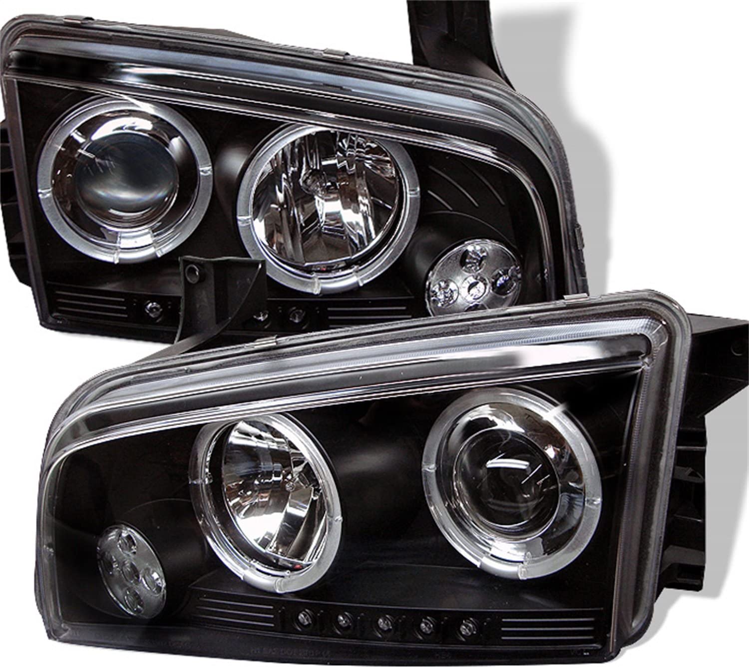 Spyder Auto 5009739 LED Halo Projector Headlights Black/Clear