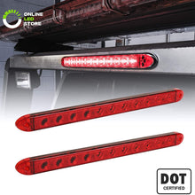 2pc 16" 11 Red LED Trailer Light Bar [DOT Compliant] [IP65 Waterproof] [Park/Brake/Turn Signal] Running Marker ID Rear Clearance Trailer Tail Light Bar for 80" Motorcycle Utility Marine Boat Trailers