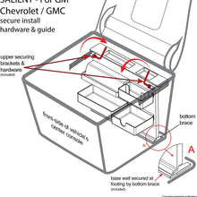 MX Auto Accessories Salient Customizable Center Console Organizer - Compatible with Select Chevrolet and GMC Trucks and SUVs - 13.2" x 2" x 9.2" - Black