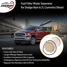 5083285AA Oil Filter Replacement for 2007.5-2018 Dodge Ram 2500 3500 4500 5500 6.7L Diesel Engine, 1989-2007 Ram 2500 3500 5.9L