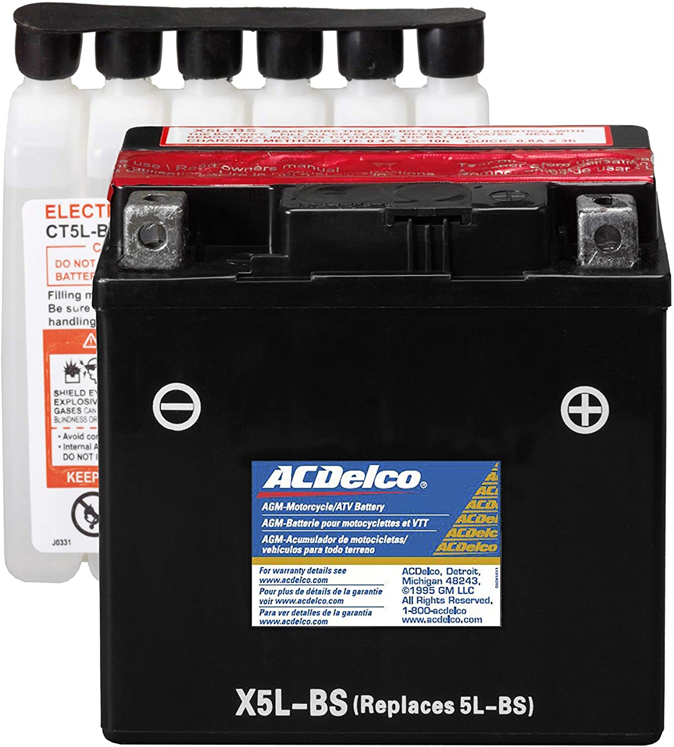 ACDelco ATX5LBS Specialty AGM Powersports JIS 5L-BS Battery