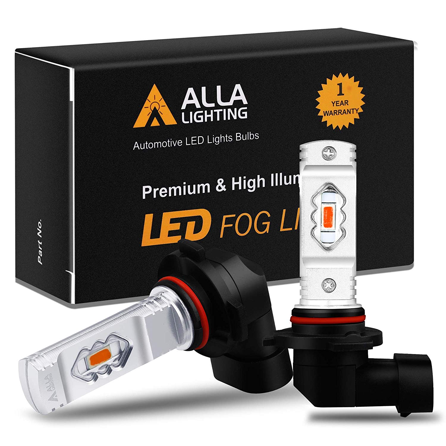 Alla Lighting H10 LED Fog Light Bulb, 9145 9140 9040 9045 ETI 56-SMD 3800 Lumens Extremely Super Bright Cars Trucks 9145 CANBUS LED Lights, Red