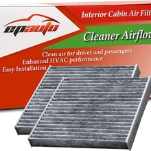 2 Pack - EPAuto CP285 (CF10285) Replacement for Toyota/Lexus/Scion/Subaru Replacement Premium Cabin Air Filter includes Activated Carbon