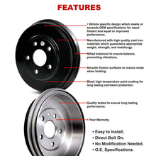 For 2011-2015 Chevrolet Cruze R1 Concepts Brake Drums Rear (Pair)