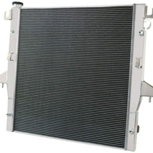 ALLOYWORKS 3 Row All Aluminum Radiator For 2003-2010 Dodge Ram 2500 3500 4000 4500 5500 Pickup 5.9L 6.7L Cummins Engines