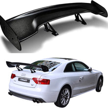 ICBEAMER JDM GT Style 57" 100% Real Carbon Fiber Spoiler Wing Universal Fit Rear Trunk Coupe Sport Sedan
