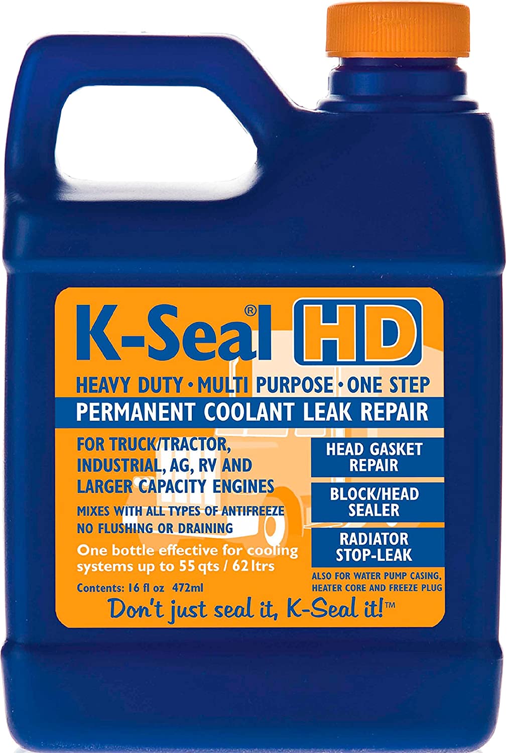 K-SEAL Coolant Leak Repair ST5516 Heavy Duty 16oz, Multi-Purpose Formula for Truck/Tractor Coolant Leaks in the Radiator, Head Gasket, Water Pump Casing & Heater Core, A True Pour & Go -Trade Trusted