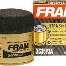 FRAM Ultra Synthetic Automotive Replacement Oil Filter, Designed for Synthetic Oil Changes Lasting up to 20k Miles, XG3593A with SureGrip (Pack of 1)