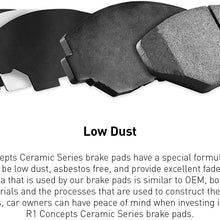 Front R1 Concepts Ceramic Series Brake Pad With Rubber Steel Rubber Shims