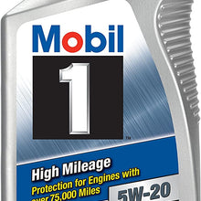 Mobil 1 (120455-6PK High Mileage 5W-20 Motor Oil - 1 Quart, (Pack of 6)