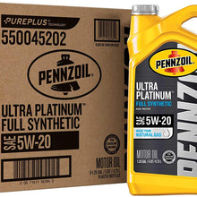 Pennzoil Ultra Platinum Full Synthetic 5W-20 Motor Oil (5 Quart, Case of 3)