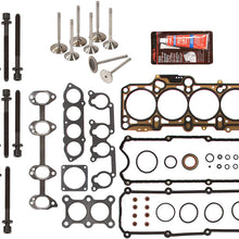 Evergreen HSHBIEV9020 Head Gasket Set Intake Exhaust Valves Compatible with 98-03 Volkswagen Beetle Golf Jetta 8V