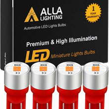 Alla Lighting Newest 194 LED Bulbs Extremely Super Bright T10 168 W5W 2825 175 158 CANBUS Replacement 12V 1616 SMD Car License Plate Light Interior Map Dome Door Lights, Pure Red