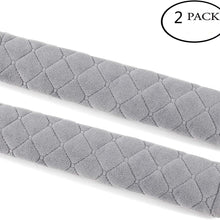 Car Seat Belt Cushions Shoulder Pad Soft Two Packs for All Car Owners for a More Comfortable Driving (Grey)