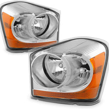 For Dodge Durango OE Replacement Chrome Bezel Headlights Driver/Passenger Head Lamps Pair New