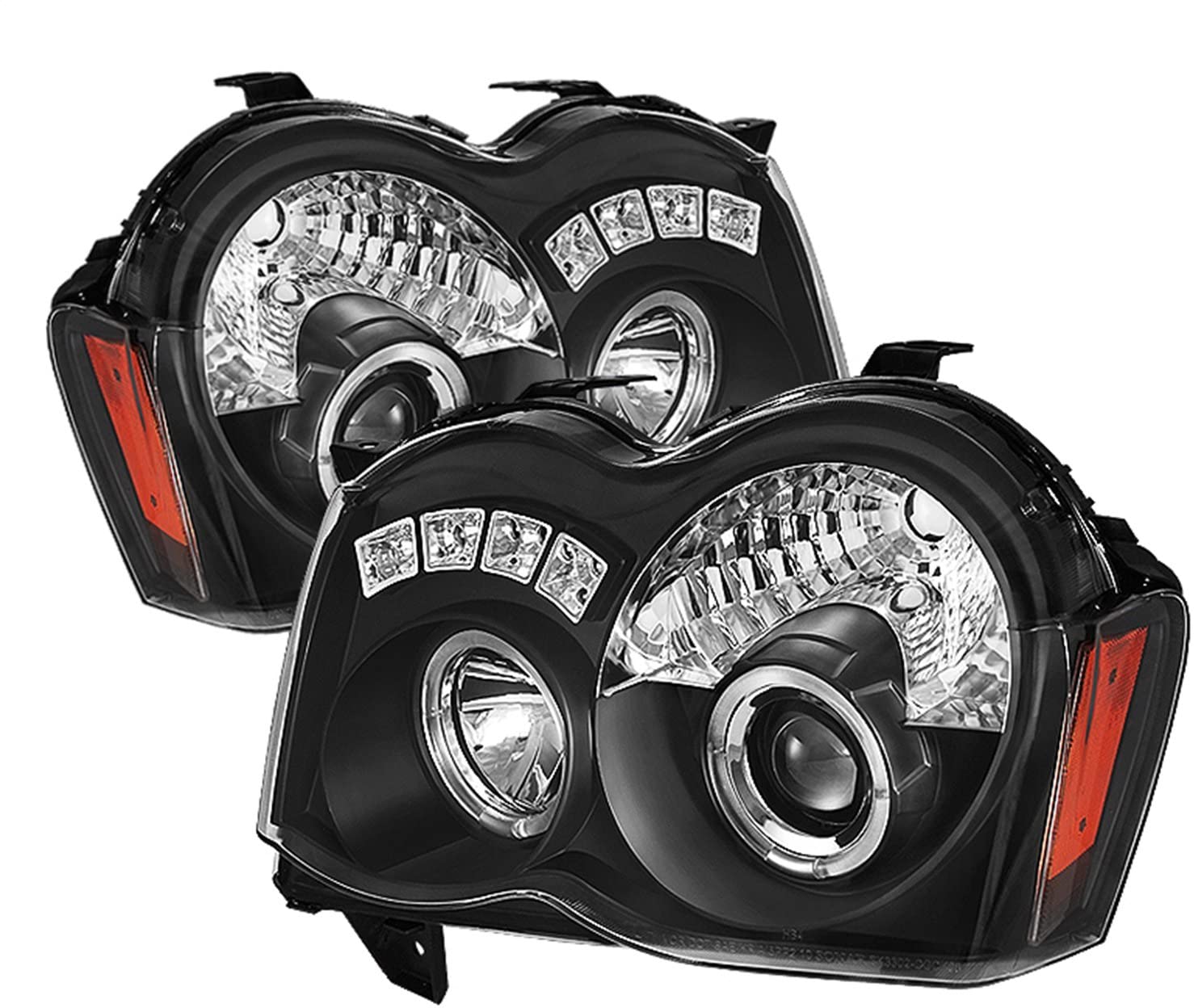 Spyder Auto 5070166 LED Halo Projector Headlights Black/Clear