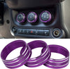 Audio Air Conditioning Button Cover Decoration Twist Switch Ring Trim For Jeep Wrangler JK JKU Patriot 2011~2018/Compass 11~16/Liberty 08~12/Dodge Challenger 08~14 Aluminum Alloy (Purple)