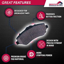 Beefed Up Brakes Heavy Duty Front & Rear Ceramic Brake Pad Kit w/hardware and grease Compatible with 2007-2018 Jeep Wrangler JK/JKU