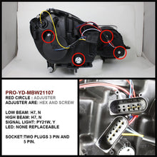 Spyder 5029355 Mercedes Benz E-Class 07-09 Projector Headlights - Halogen Model Only (Not Compatible With Xenon/HID Model) - DRL - Chrome - High H7 (Included) - Low H7 (Included)