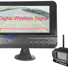 4Ucam Digital Wireless Camera + 7" Monitor + Adapter for Furrion FRCBRKT-BL Pre-Install Mounting Kit (FOS48T-BL/FOC12TA-BL) for RV, Trailer, 5th Wheels
