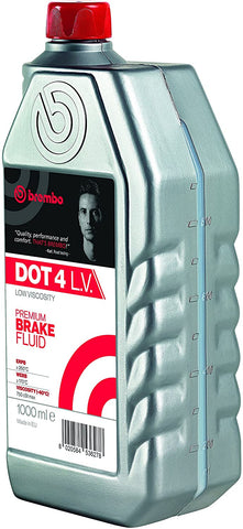 Brembo Premium Brake Fluid DOT 4 LV Low Viscosity L04210 - 1 Liter