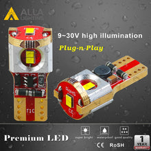 Alla Lighting Newest 194 LED Bulbs Super Bright T10 175 168 2825 W5W ZS SMD 12V LED Bulbs for Car License Plate Tag Interior Map Dome Trunk Courtesy Lights, 10000K Blue