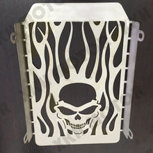XKH- Skull Flame Radiator Grille Cover Guard Protector Compatible with Kawasaki Vulcan VN 1500 chromed Moto [B00YB401IM]