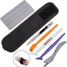 FOSHIO Car Vinyl Wrap Magnetic Wristband Tools Kit Include Adjustable Strap Wrist Band Belt Organizer, Soft Micro Stick Squeegee, Magnet Edged Fold Squeegee, Safety Cutter & Retractable Utility Knife