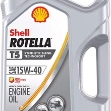 Shell Rotella T5 Synthetic Blend 15W-40 Diesel Engine Oil (1 Gallon, Single Pack)