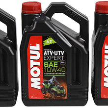 Motul 105939 Synthetic Blend Motor Oil ATV UTV Expert 10W40 4L/4.22 Quarts Can (3) Pack
