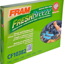 FRAM Fresh Breeze Cabin Air Filter Replacement for Car Passenger Compartment w/ Arm and Hammer Baking Soda, Easy Install, CF11182 for Select Acura and Honda Vehicles
