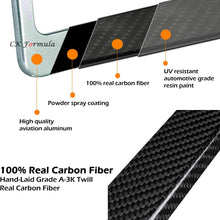 CK Formula Printed License Plate Frame Carbon Fiber 2 Pack - Stainless Steel Printed Carbon Fiber License Plate Frame Front & Rear Holder with Stainless Steel Screws Carbon Fiber License Frame