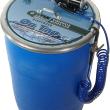 Qwix Mix | Windshield Washer Fluid Drum Dispenser Lid w/ 1.6 GPM Pump, Securely Fits 55 Gallon Drum, Includes 25' Coil Hose & Nozzle