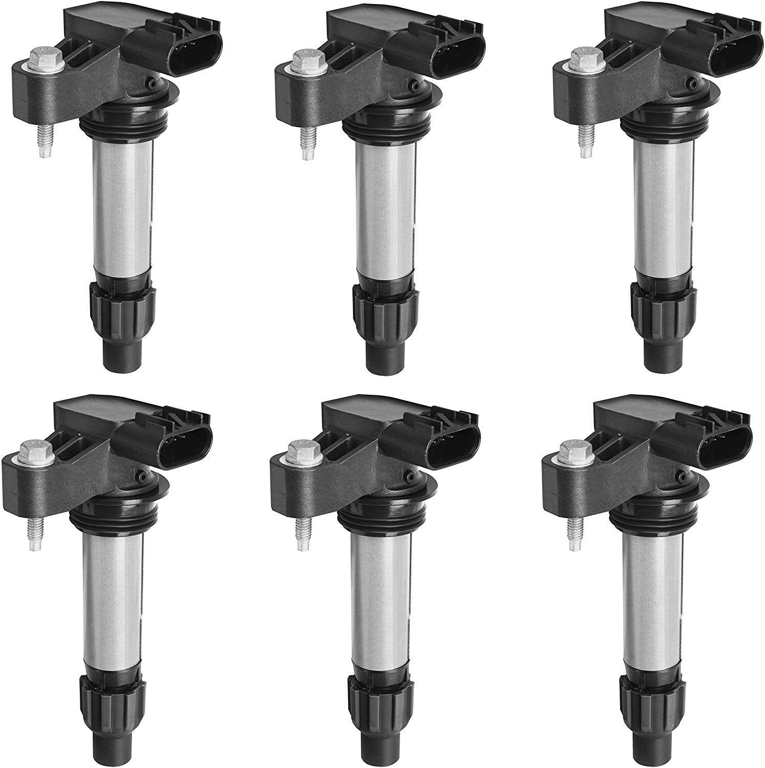 Pack of 6 Ignition Coil for 2007-2019 Buick Cadillac CTS SRX XTS Chevy Camaro Equinox Impala GMC Terrain Pontiac Saab Saturn Suzuki V6 3.0L 3.2L 3.6L UF569