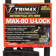 Trimax MAX90 Ultra Max-Security 4-1/8" x 10-1/2" U-Shackle Lock with 16mm Shackle
