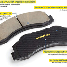 Goodyear Brakes GYD1210 Premium Ceramic Automotive Front Disc Brake Pads Set Vehicle Replacement Part for Select Sedan Cars
