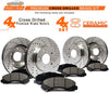 [Front + Rear] Max Brakes Premium XD Rotors with Carbon Ceramic Pads KT035723