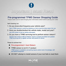 MORESENSOR Compact Series 315MHz Preprogrammed TPMS Tire Pressure Sensor | Preprogrammed for Select 120+ Japanese Brand Models 40700-1LA0E | Aluminum Valve Stem | KX-S012