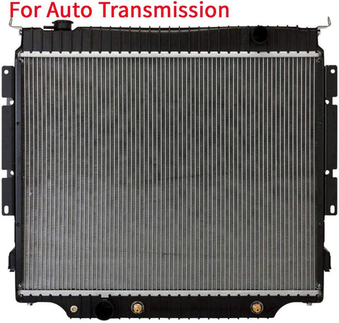 YHA 2 Row AT Radiator Assembly with Oil Cooler Compatible with 83-96 F Super Duty 6.9L 7.3L CU1165