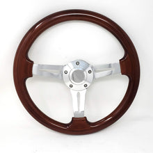 350mm 14" Inch 5 bolt Grant Classic Nostalgia Style Wood Grain Steering Wheel Slotted 3 Spoke Steering Wheel Light Wood Grip and horn (14" steering wheel)…