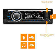 Car Stereo, XO Vision Wireless Bluetooth Car Stereo Receiver with 20 watts x 4, USB Port , SD Card Slot, and MP3 and FM [ XD107 ]