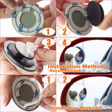 Kribin 4 Pack Blind Spot Mirror, 2" Round HD Glass Frameless Convex Rear View Blind Spot Mirror Stick On with 360° Rotation Adjustable for SUV Car Auto