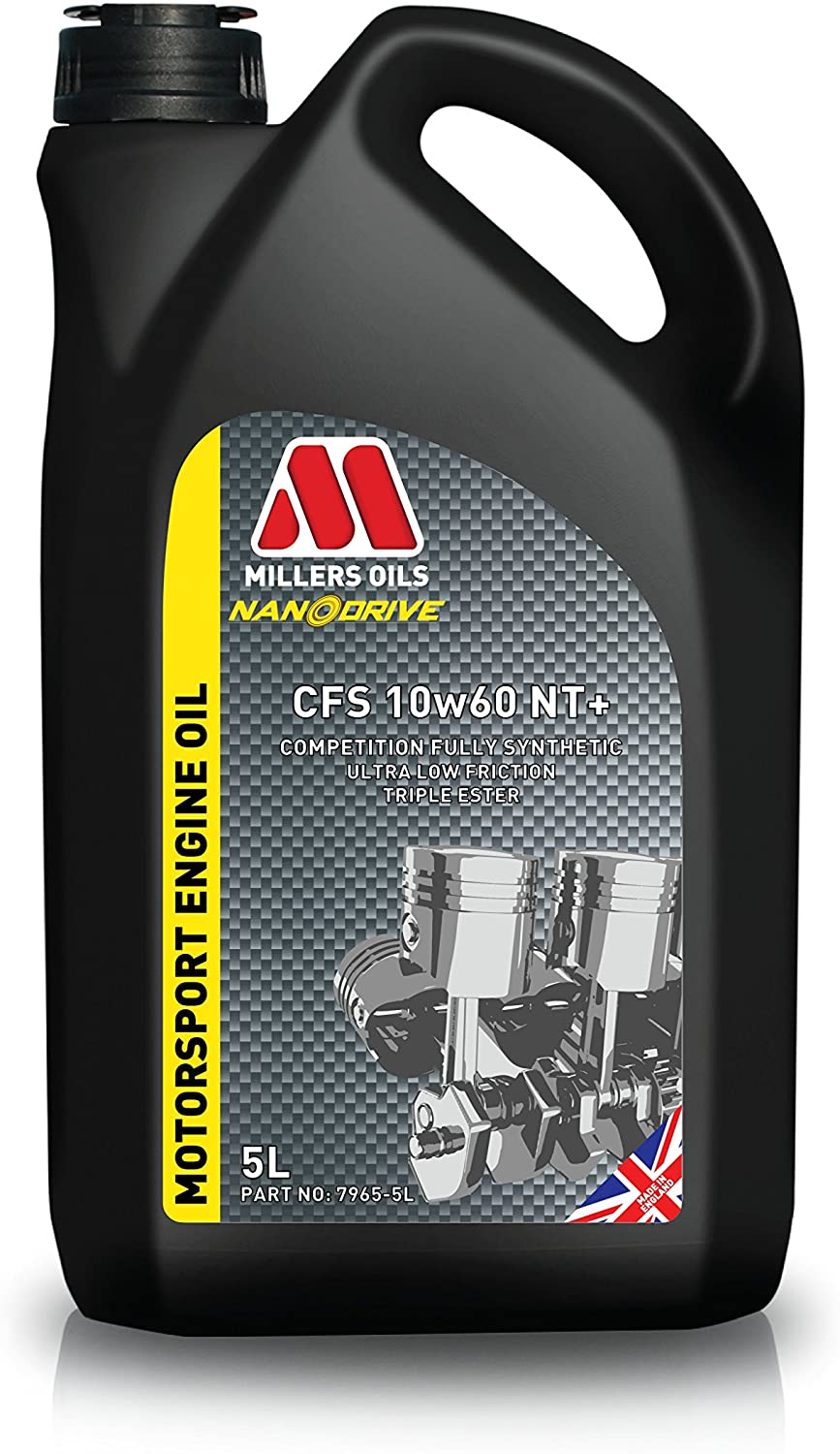 Millers Oils CFS 10w60 NT+ Competition Full Synthetic Engine Oil, Ultra Low Friction, 5 Liter jug