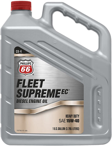 Phillips 66 1078290 Diesel Engine Oil (Fleet Supreme EC- API CK-4 15W40-1 Gallon), 128. Fluid_Ounces